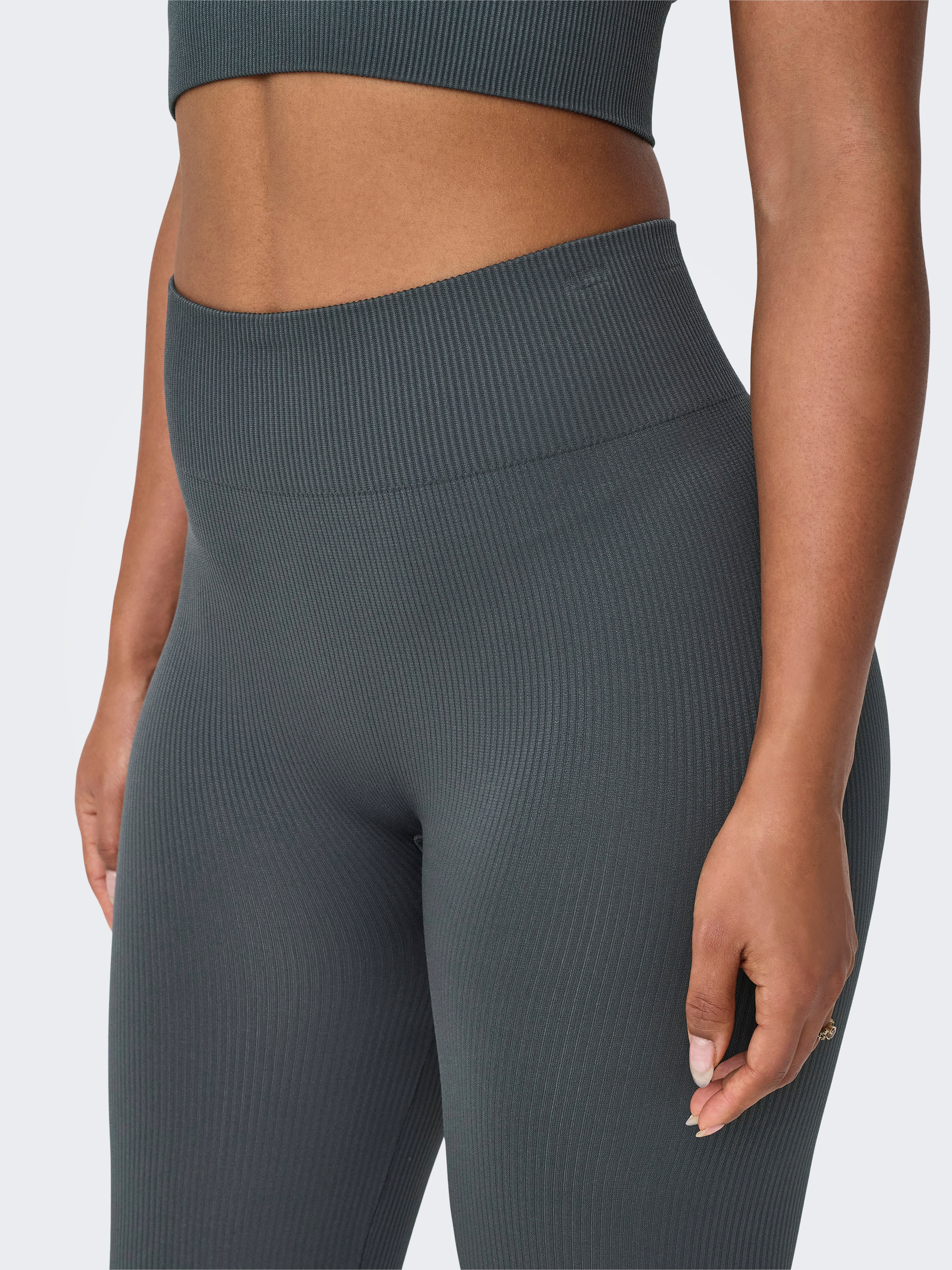 ONPJAIA Hohe Taille Enger Schnitt Sportleggings Dark Shadow