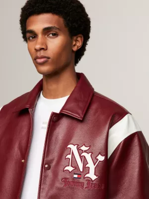 Jaqueta bomber acolchoada com logo de Nova York