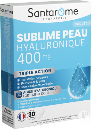Santarome Sublime Peau Hyaluronique Hydratation 30 Gélules