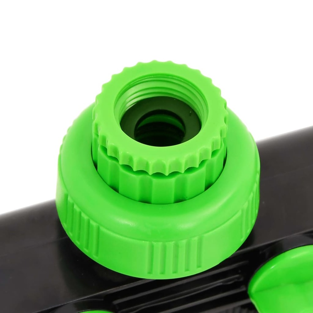 Adaptateur de robinet à 4 voies vert/noir 19,5x6x11 cm abs & pp