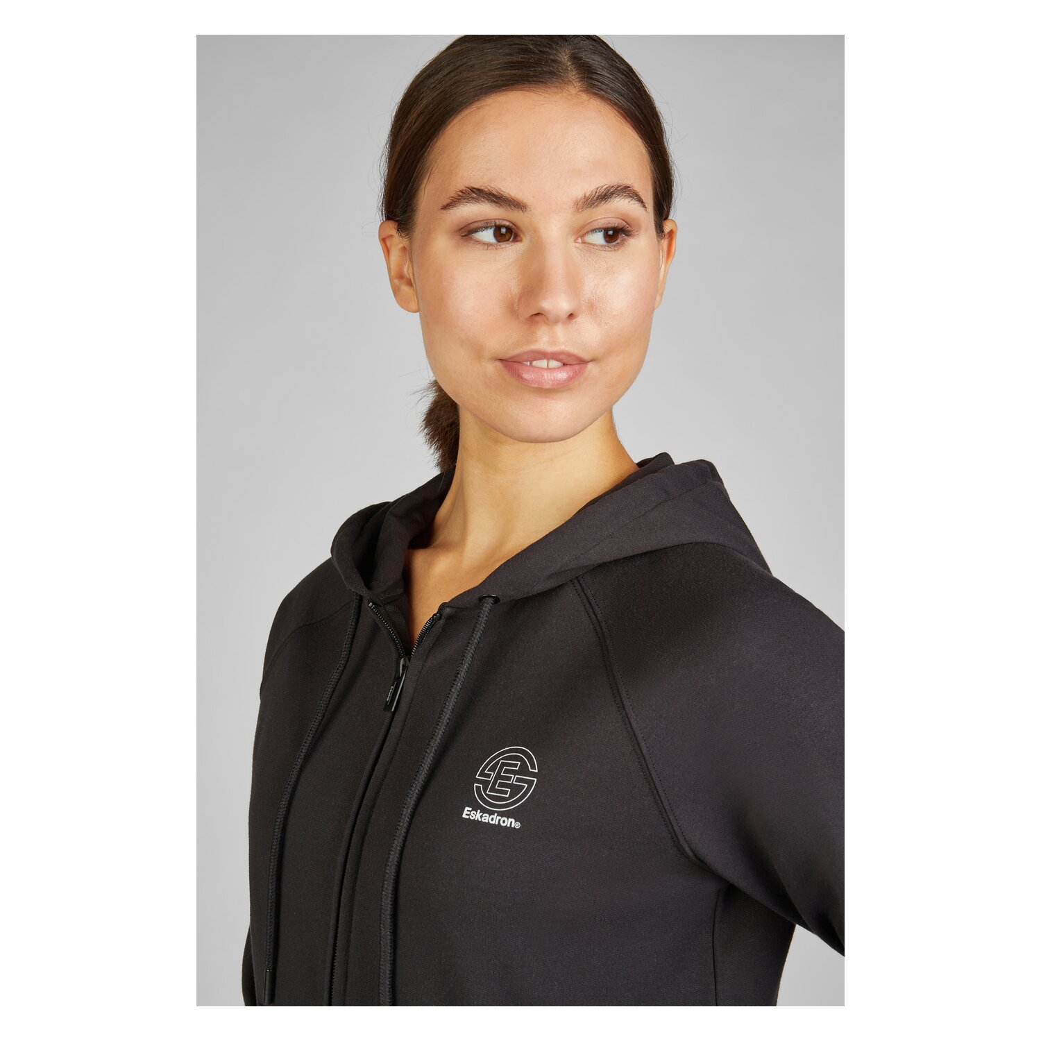 ESKADRON Dynamic Hoodie Tech-Jersey Zip-Hood - black