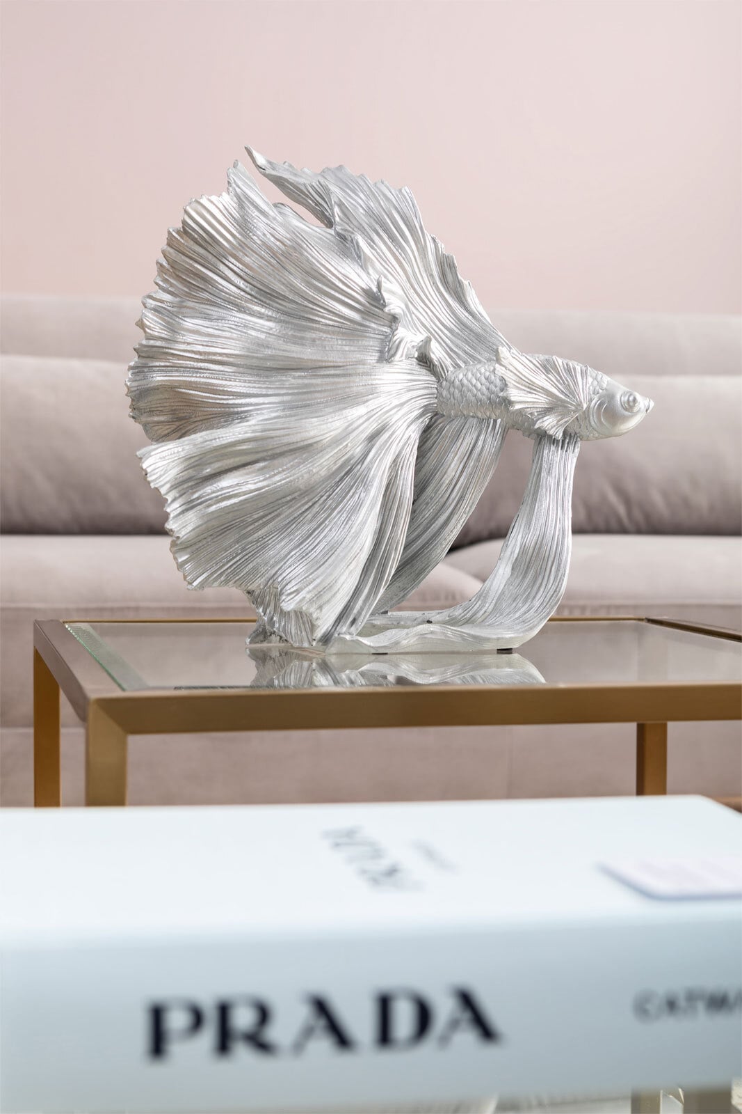 KARE DESIGN Dekofigur BETTA FISH silberfarbig