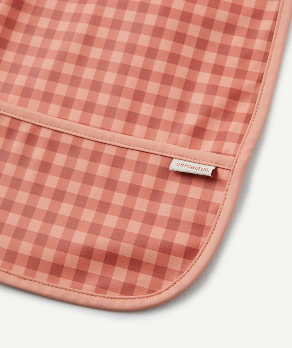 GRECH & CO.BAVOIR EN FIBRES RECYCLÉES ET IMPRIMÉ À CARREAUX ROUGES