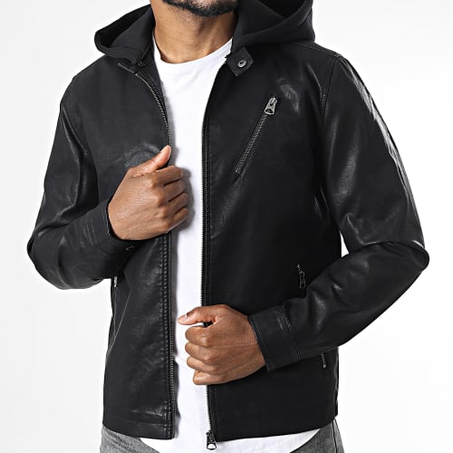 Veste Zippée Capuche Santonio Noir