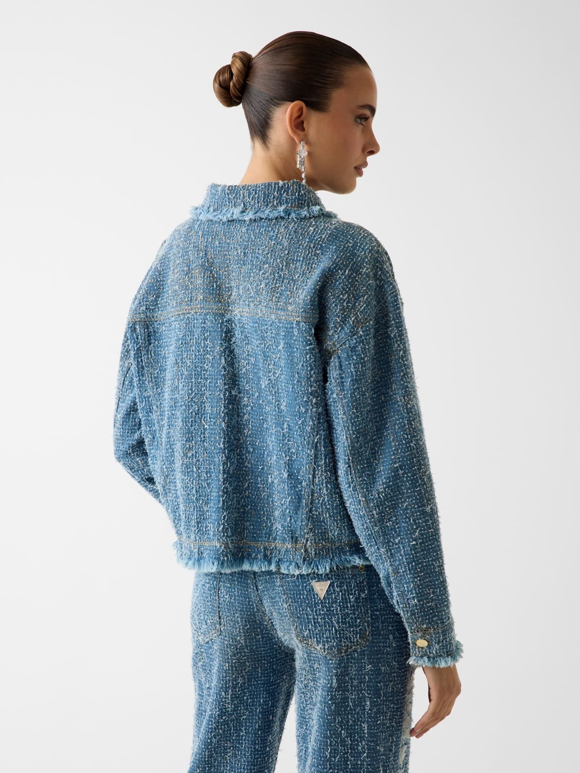Jaqueta de tweed jeans