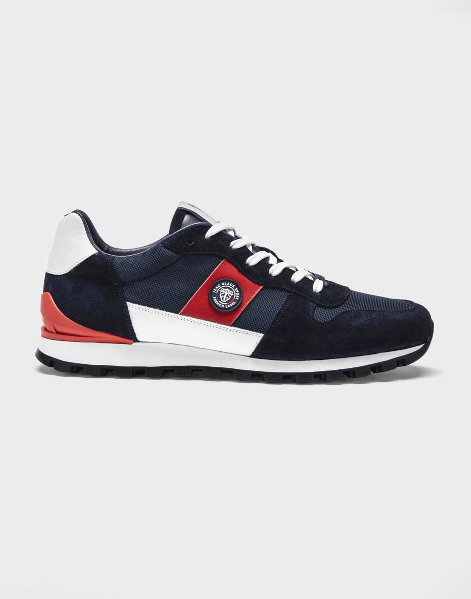 Sneakers cuir et textile 