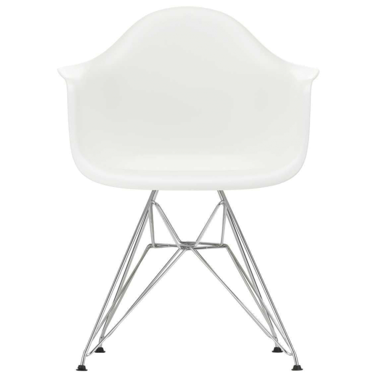 Vitra Eames DAR stoel verchroomd onderstel, White