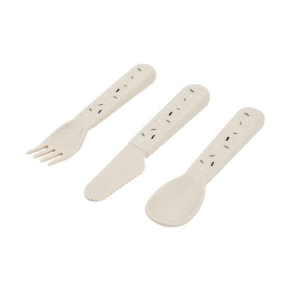 Done By Deer Foodie Cutlery Set Confetti Sand