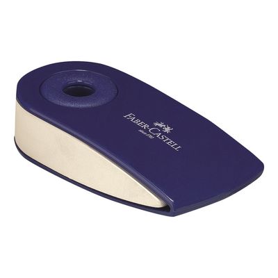 Faber-Castell - Gomme Sleeve Mini - Avec étui de protection pivotant - Blanc