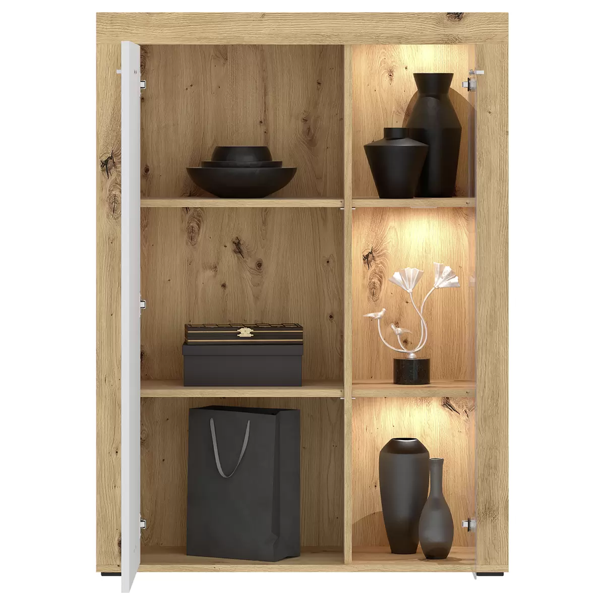 Highboard Canberra Artisan Eiche,grau