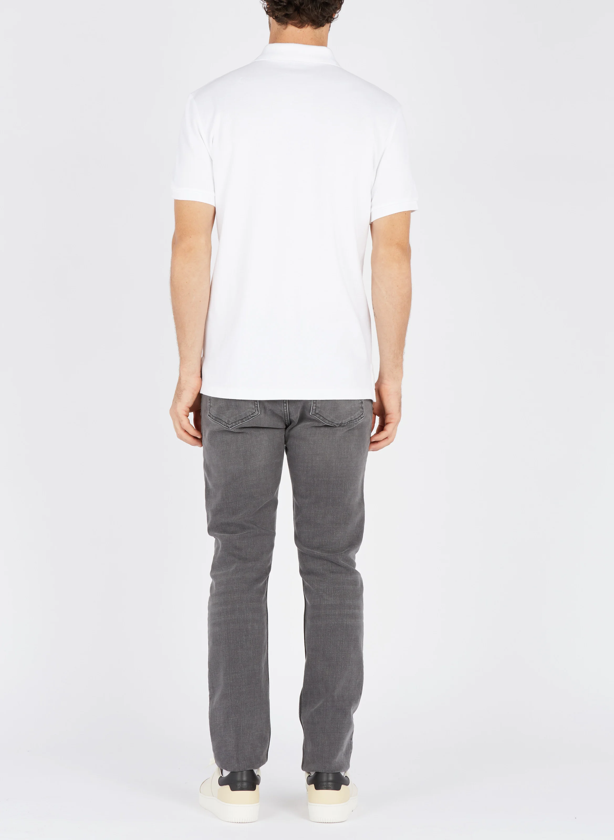 Jean slim taille normale en coton stretch | Gris