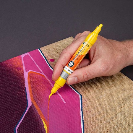 Molotow One4All Acrylic Twin 1.5 mm/4 mm by MolotowAcrylmarker - zinkgelb - 1.5 mm/4 mm