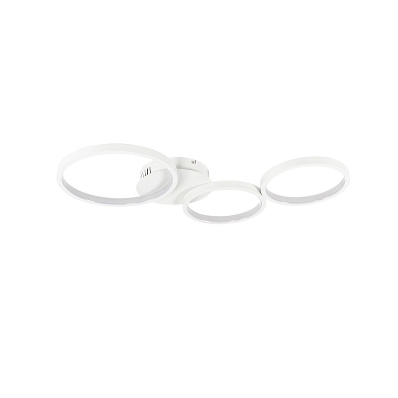 Design plafondlamp wit incl. LED 3-staps dimbaar 3-lichts - Pande