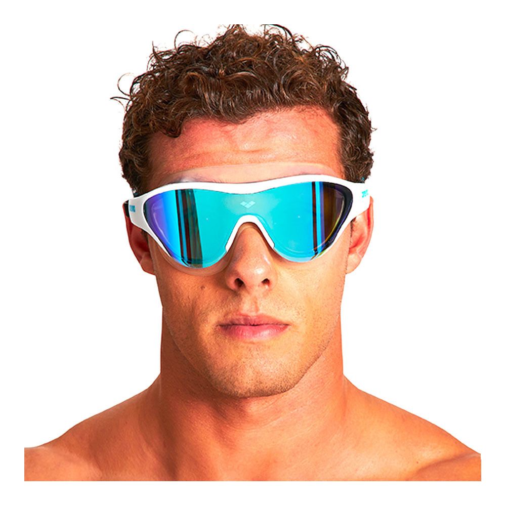 Arena THE ONE MASK MIRROR - Masque de natation blue/white/black