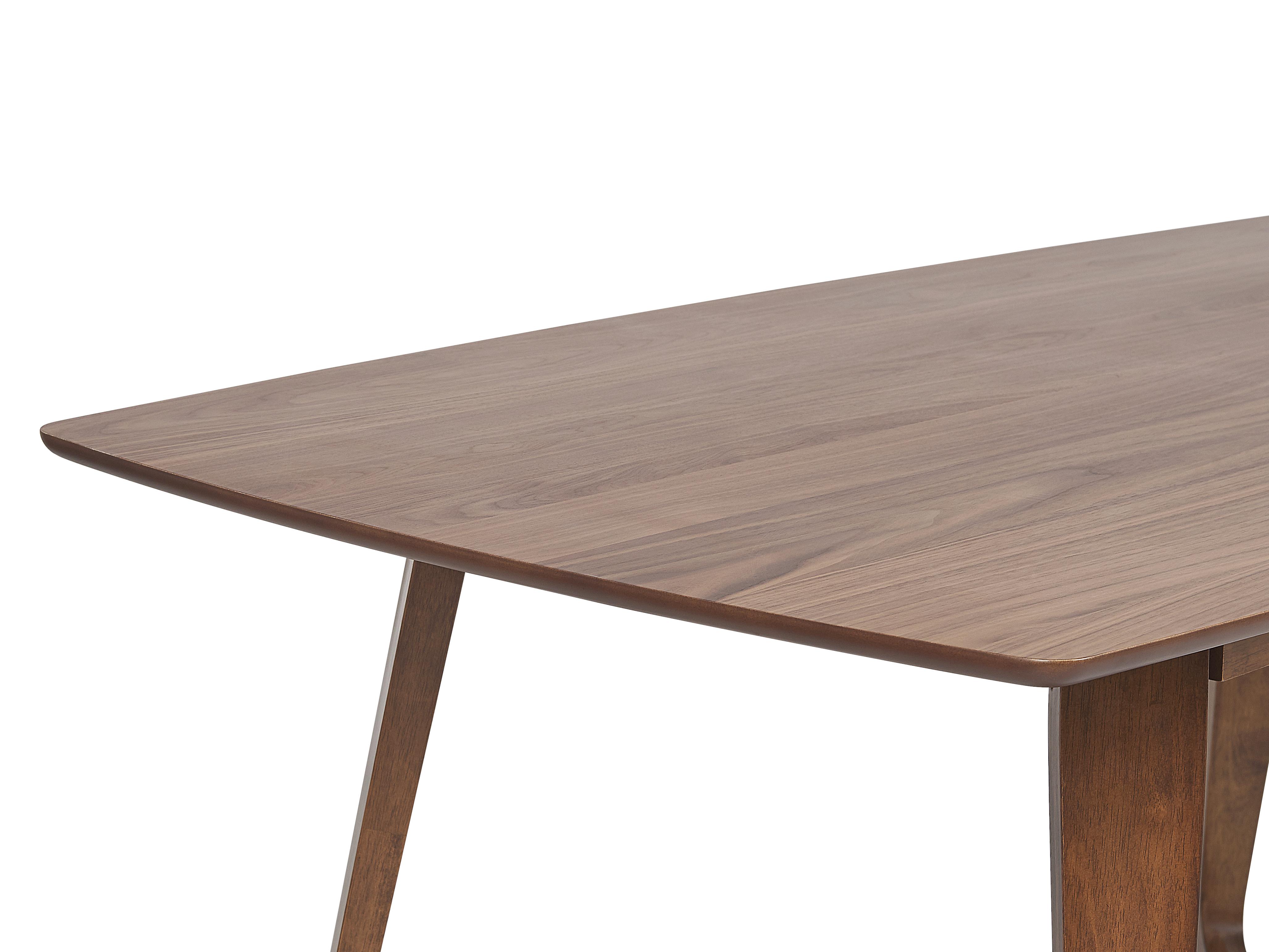 Eettafel HUXTER Donker walnoothout 90 cm 180 cm