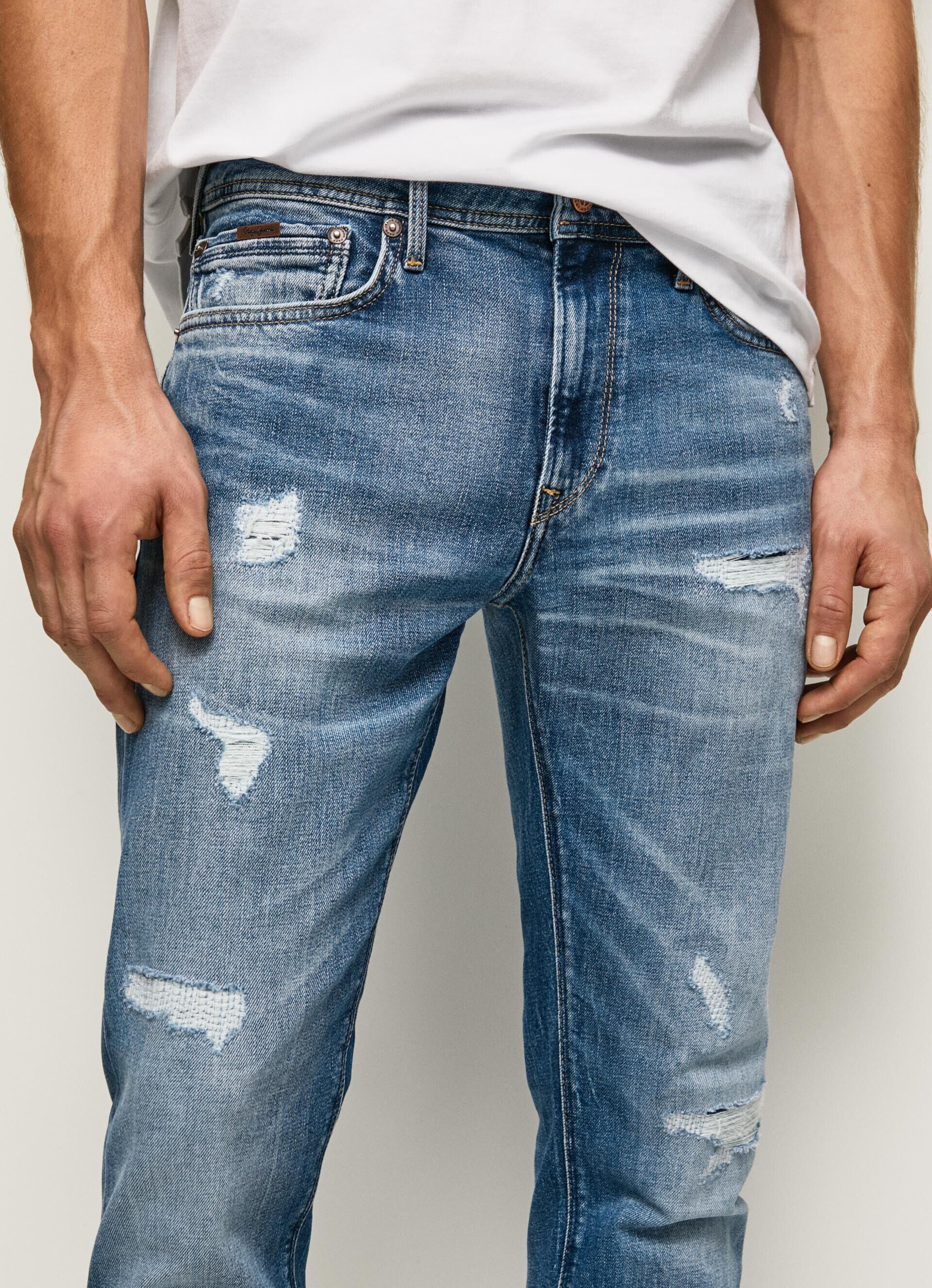 Calça jeans Stanley, corte e cintura regulares - jeans