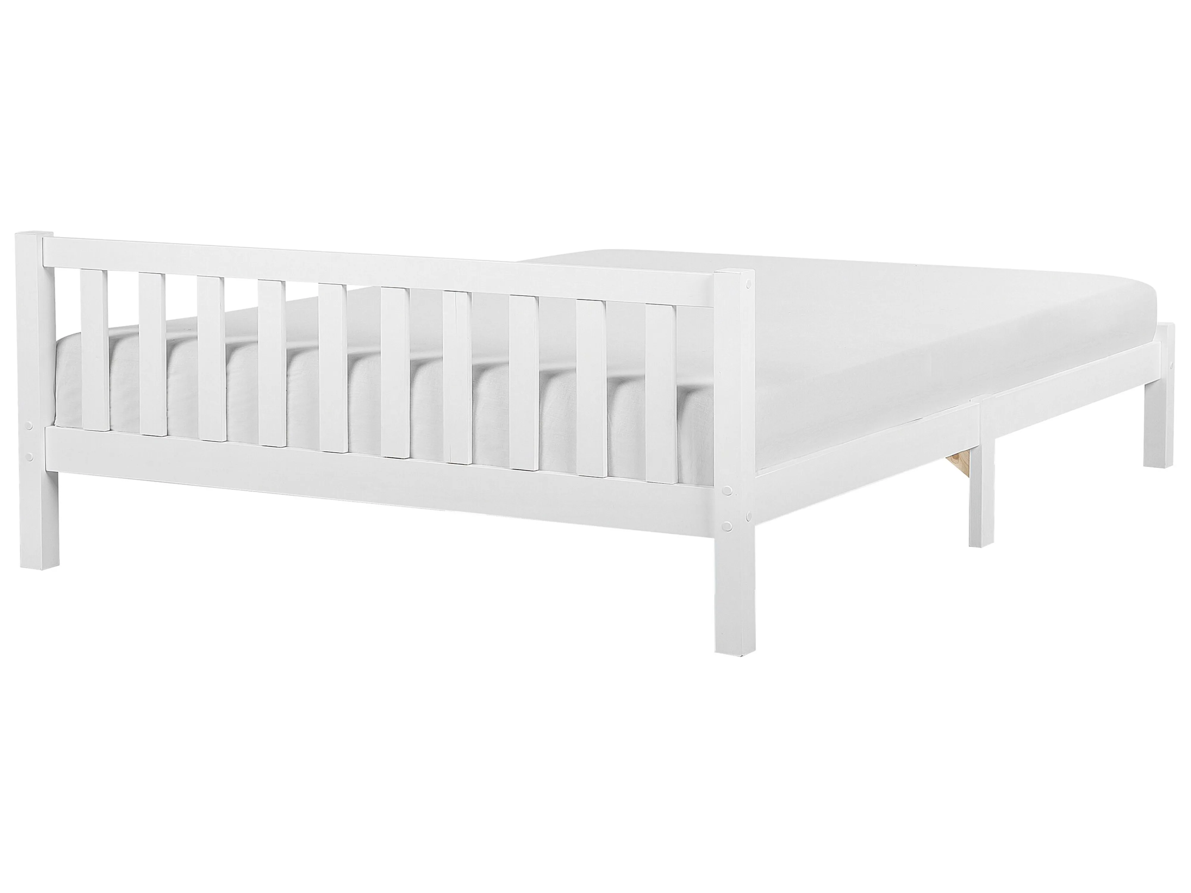 Bed Dennenhout FLORAC 180 x 200 cm Wit