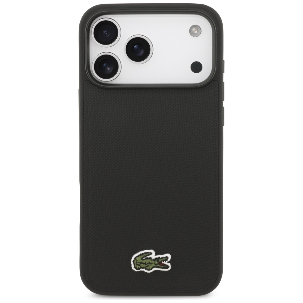 iPhone 17 Pro Max MagSafe Hardcase Hülle Iconic Petit Pique Woven Logo (LCHMP17XPVCK) - Schwarz
