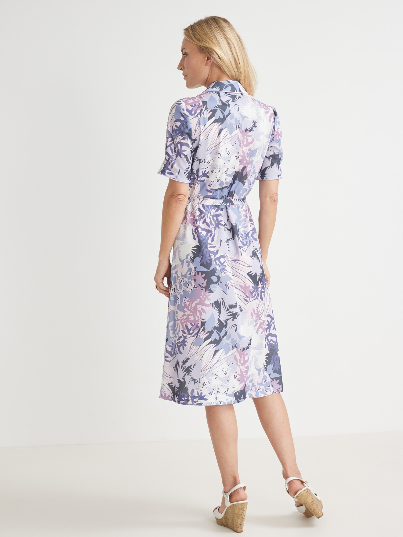 Robe en maille toute boutonnée