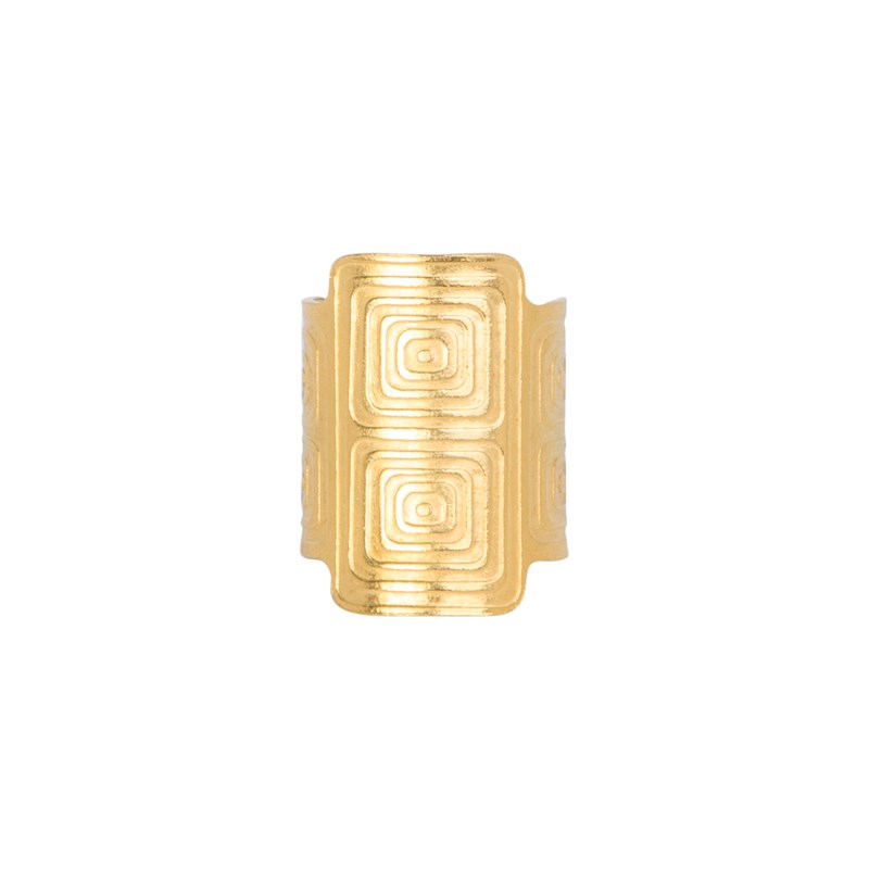 Bague ajustable en plaqué or - Bijou de créateur