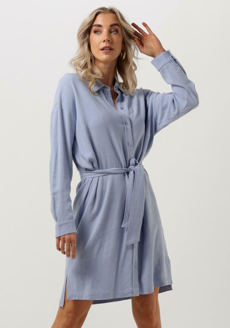 SELECTED FEMME blauwe selected femme mini jurk slfviva tonia long linen shirt