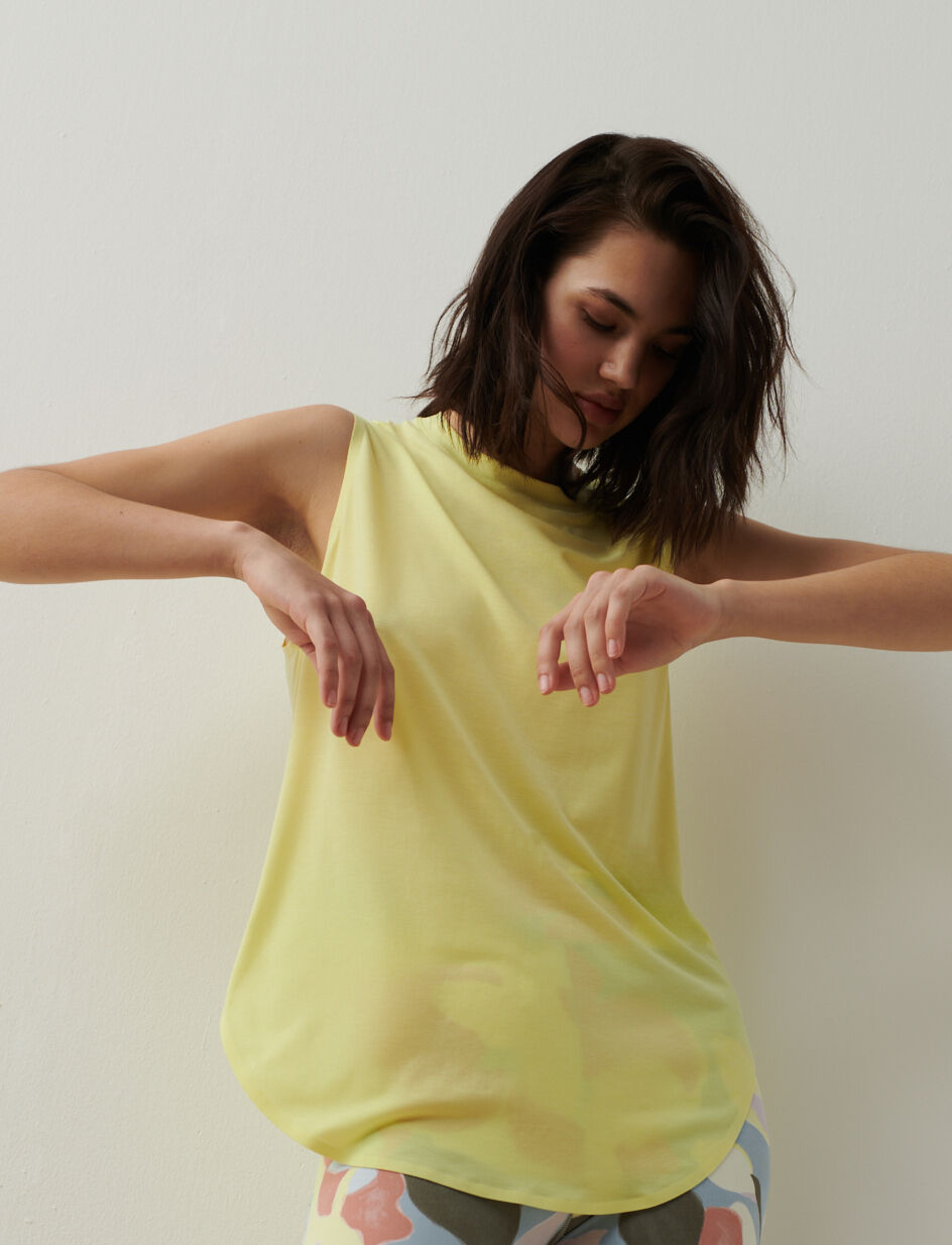 T-shirt sans manches - jaune citronelle