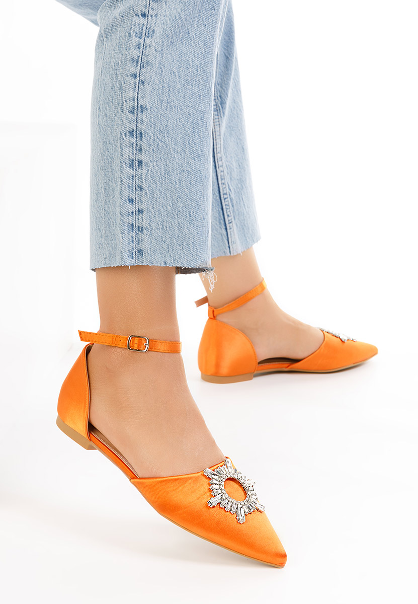 Ballerines à bride orange Laidia