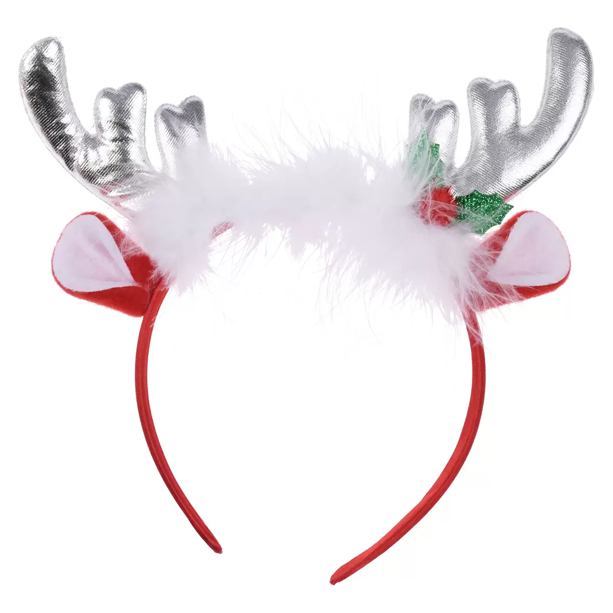 Diadem Rentierohren XMAS gold,rot,weiss