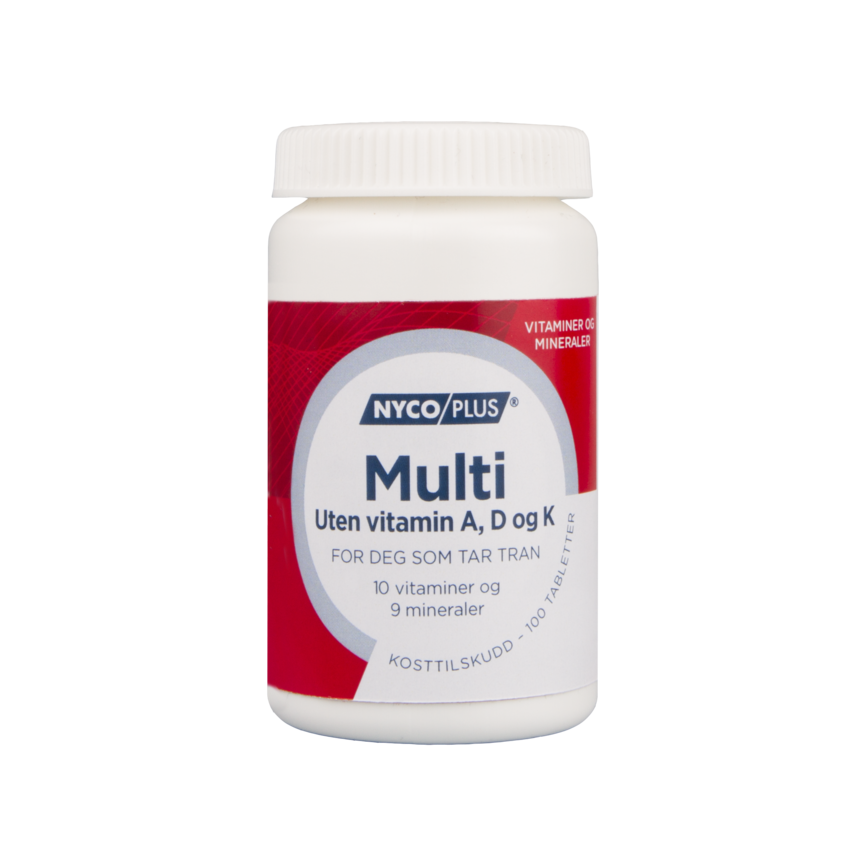 Nycoplus Multi uten vitamin A, D og K 100 tabletter