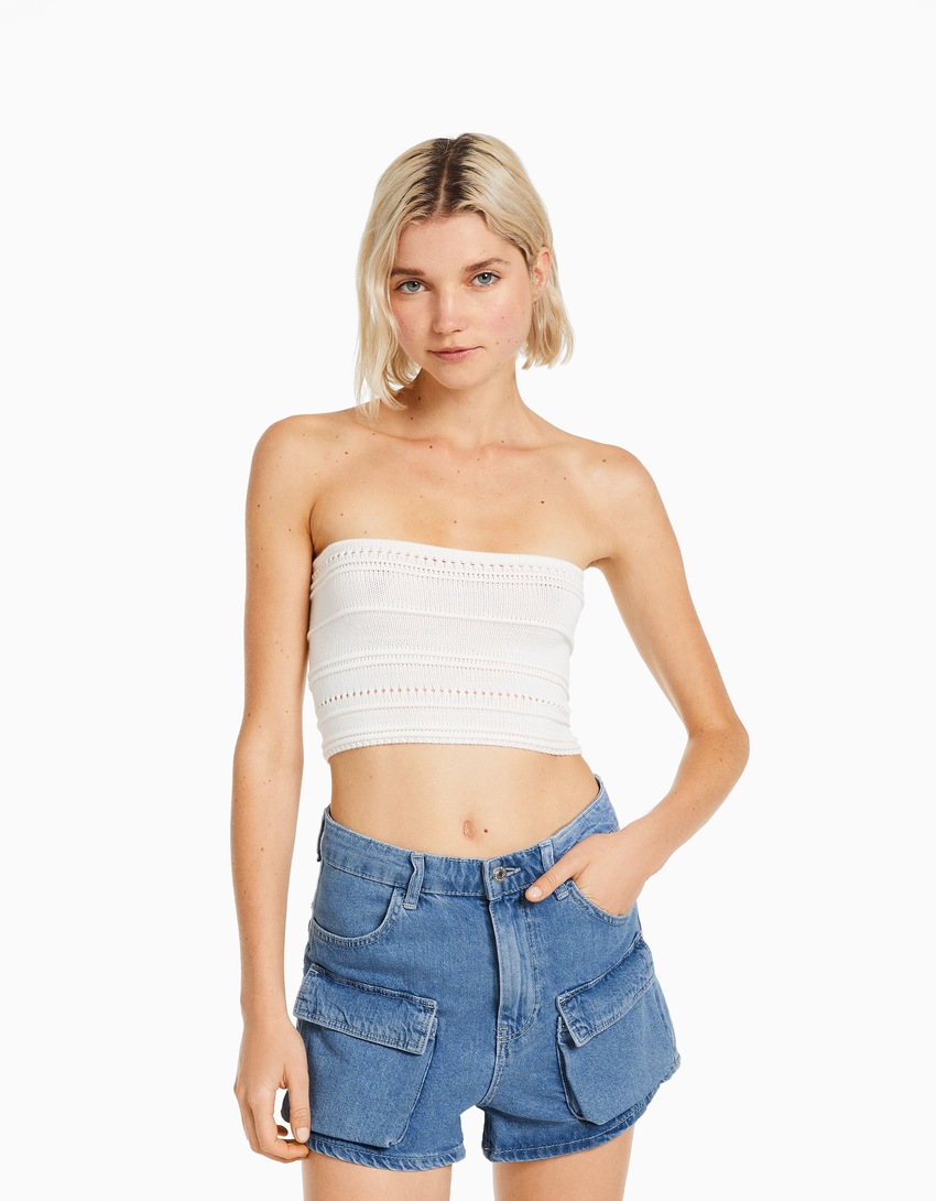 bermudas cargo de jeans