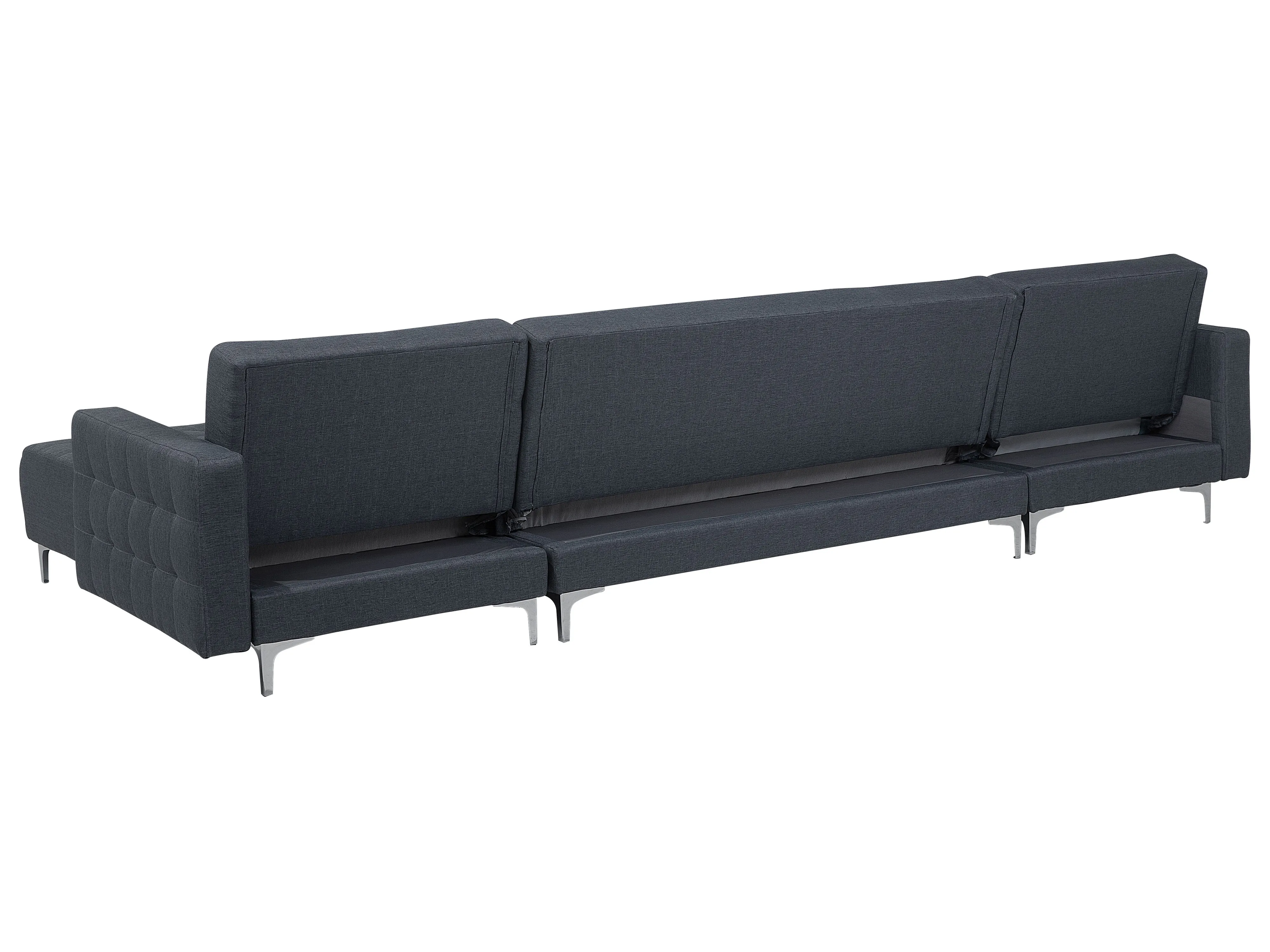 Modulaire U-vormige slaapbank 5-zits ABERDEEN Stof Donkergrijs