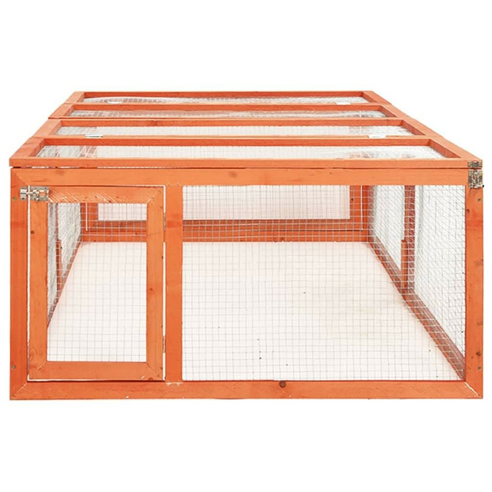 Clapier cage lapins petits animaux 183 x 90 x 46,5 cm bois de sapin massif