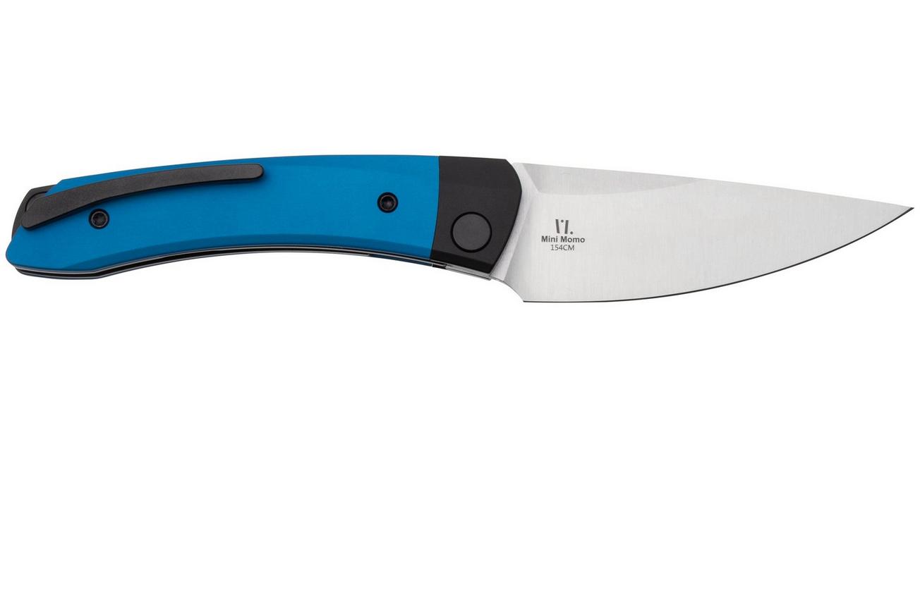 Kizer Vanguard Mini Momo V3663C1 Satin 154CM, Blue Aluminium, zakmes, Vladimir Legachev design