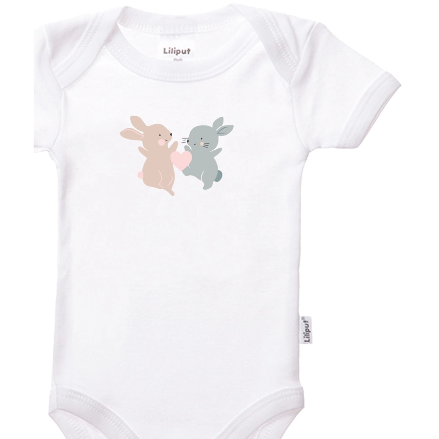 Liliput Baby-Geschenkset 5 teilig Hase weiss-rosa