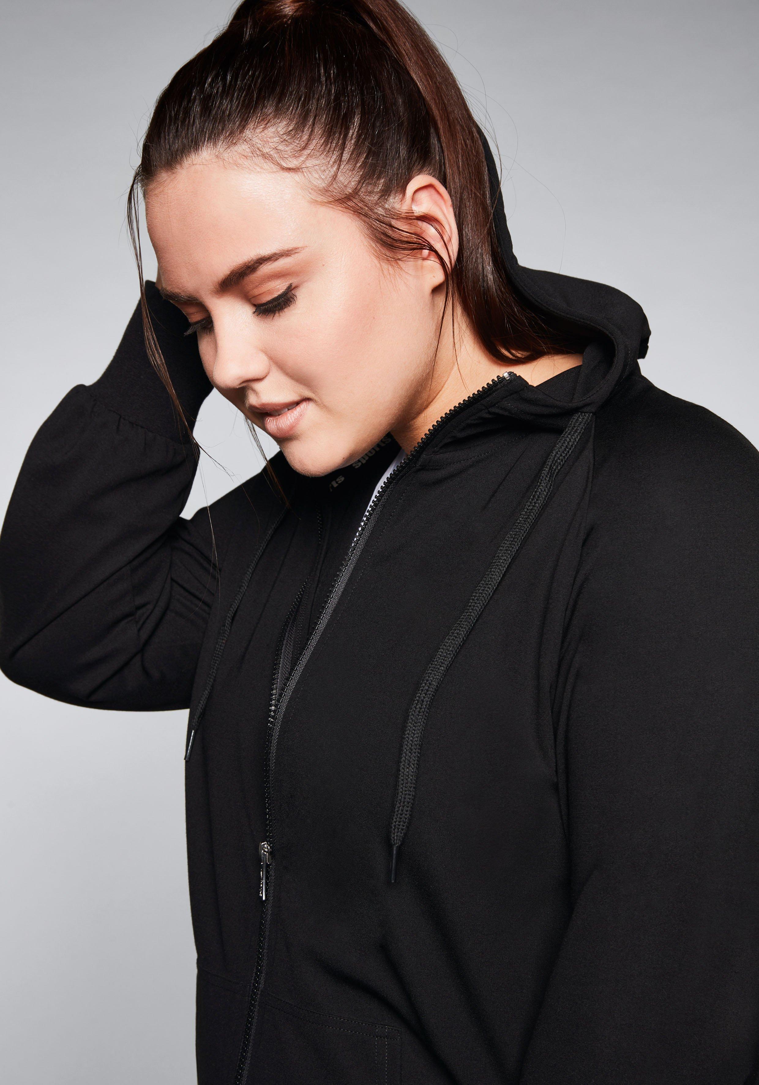 Trainingsjacke mit Kapuze, aus Sweat