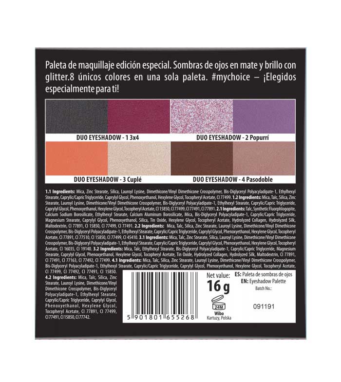Wibo - *#MYCHOICEWIBO* -  Paleta de sombras x Anabel Mua