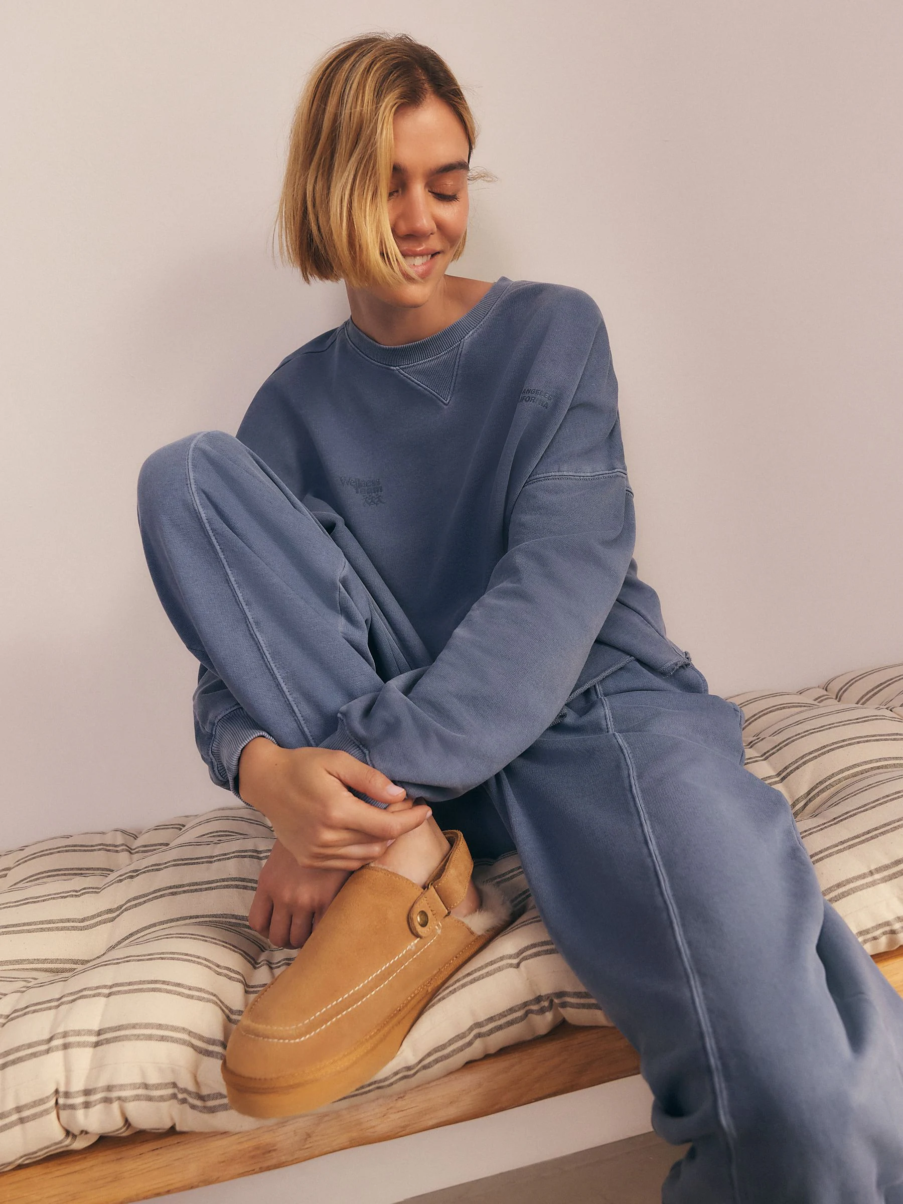 Blauw - Cropped sweatshirt