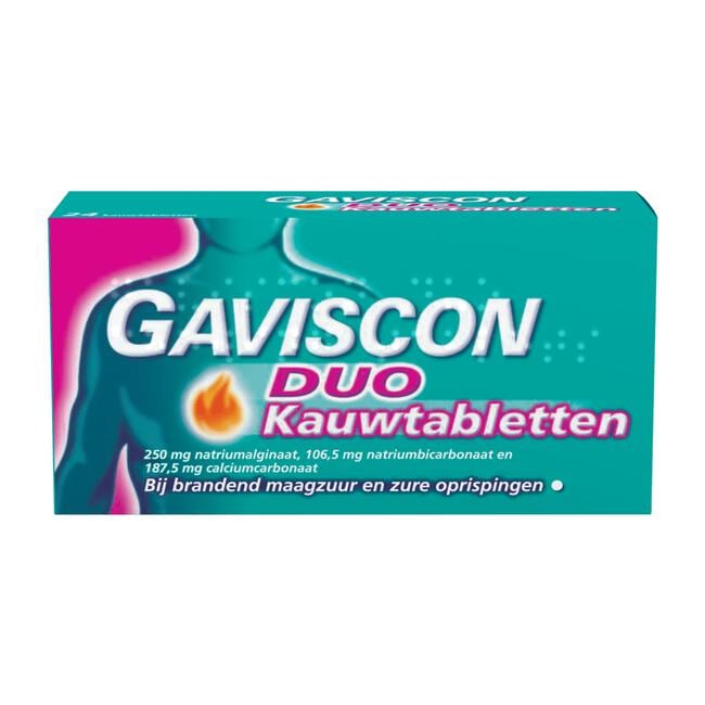 Gaviscon DUO Kauwtabletten Maagzuurremmer 24 Stuks