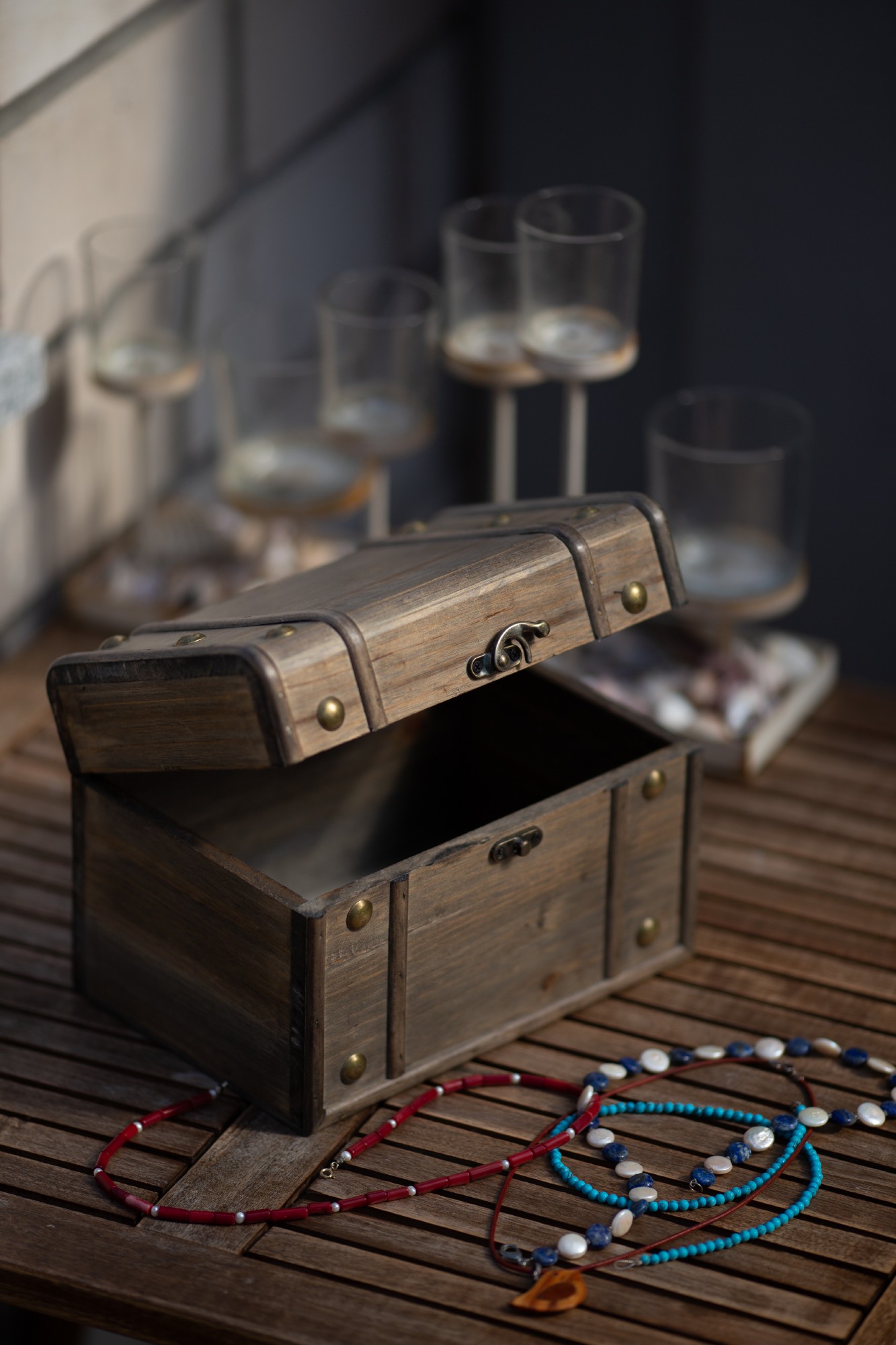 Kofferbox 'Lualeni' L, braun, B 22 cm, L 15 cm, H 15 cm von fischer's lagerhaus