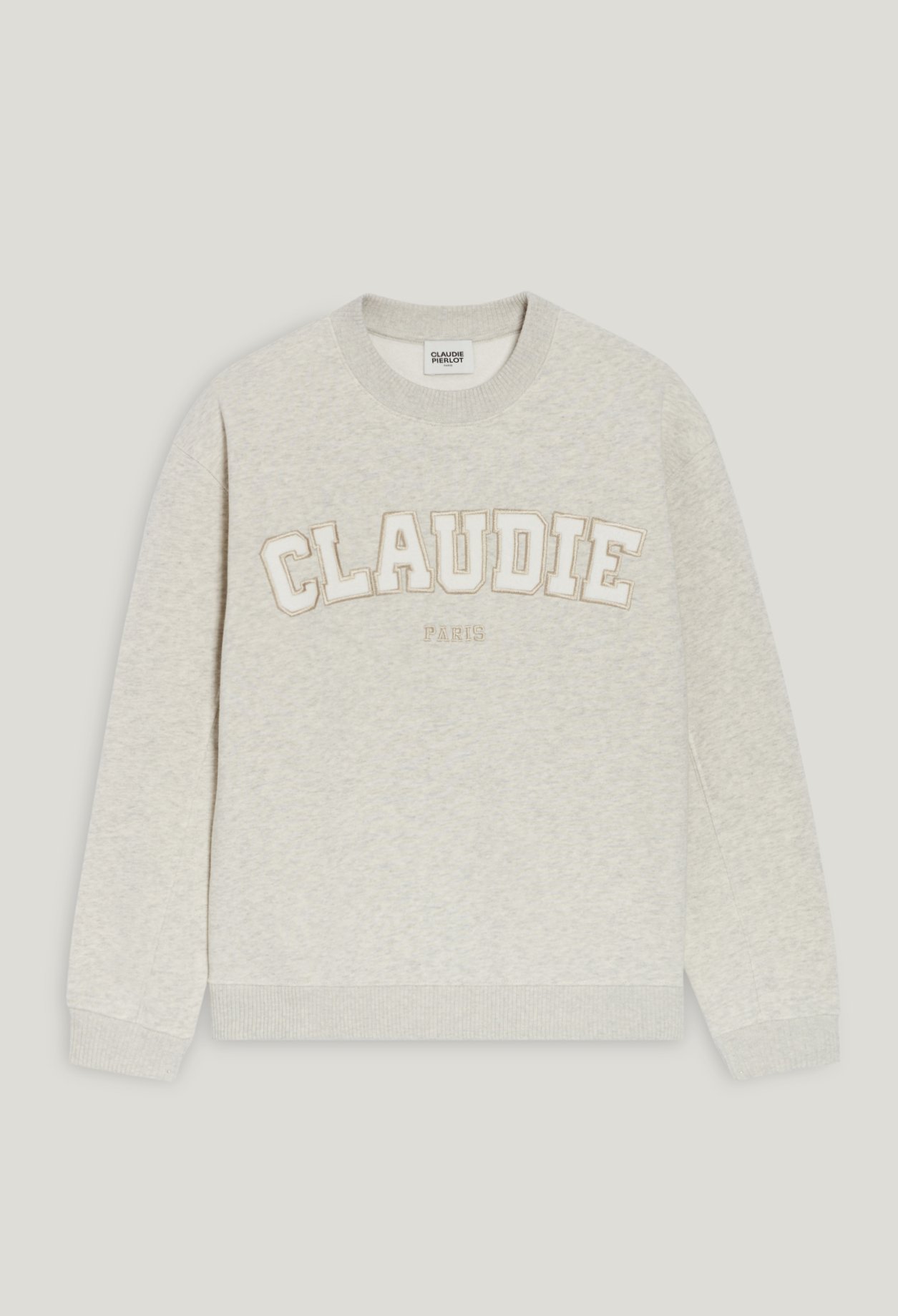 Sweatshirt maille chinee gris
