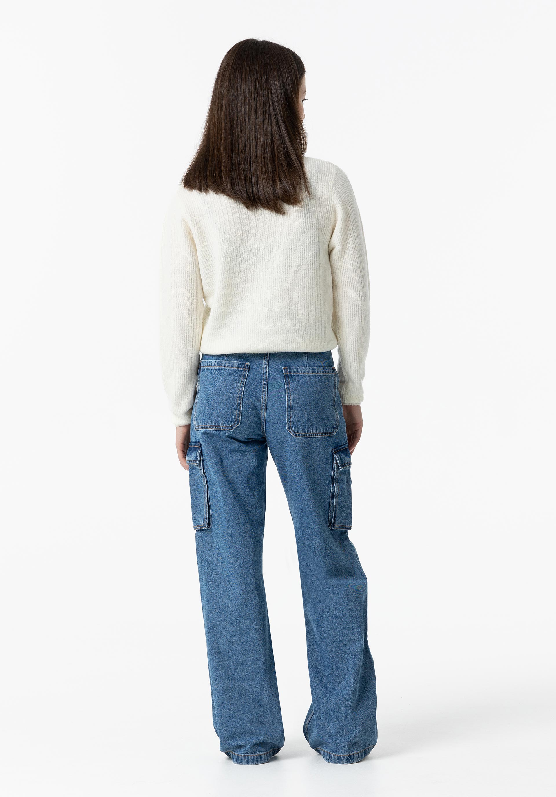 Jeans Piper Cargo Cintura Alta
