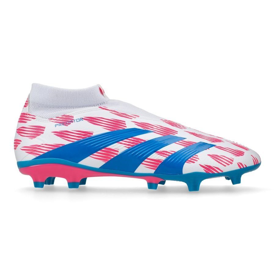 adidas Predator League Laceless FG Reemergence - Blanc/Bleu/Rose