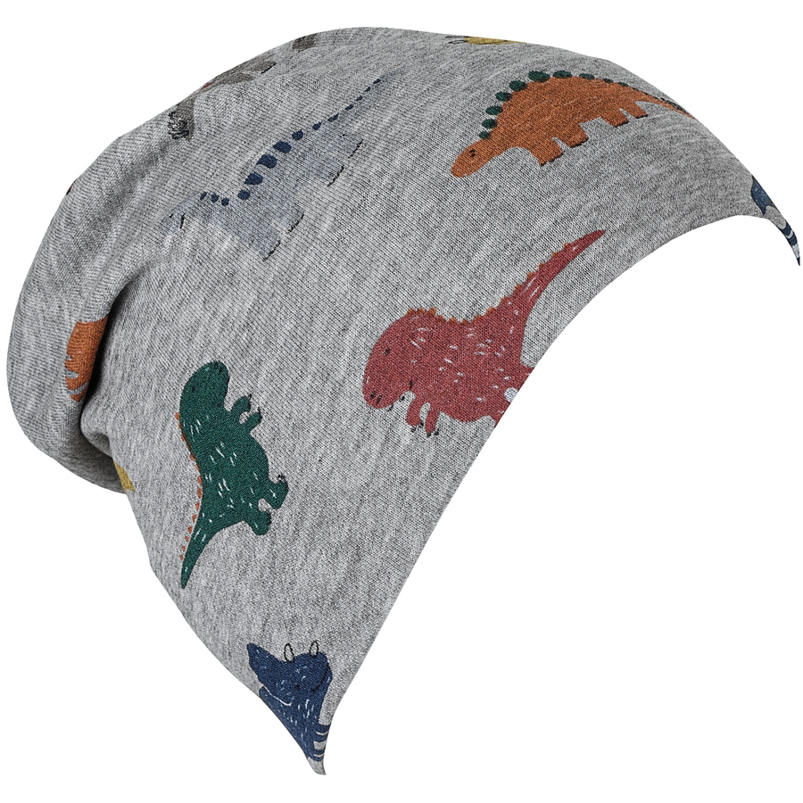 Sterntaler Beanie Dinos silber mel.