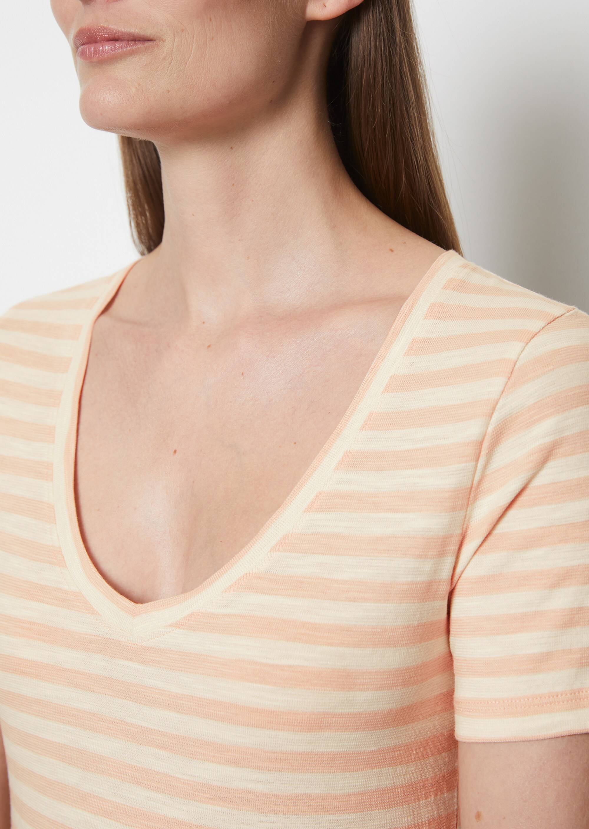 Ringel-T-Shirt regular aus Organic Cotton Slub Jersey