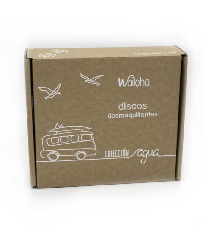 Wailoha - *Colección agua* - Discos desmaquilhantes reutilizáveis
