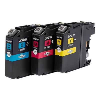 Brother LC123 - Pack de 3 - cyan, magenta, jaune - cartouche d'encre originale