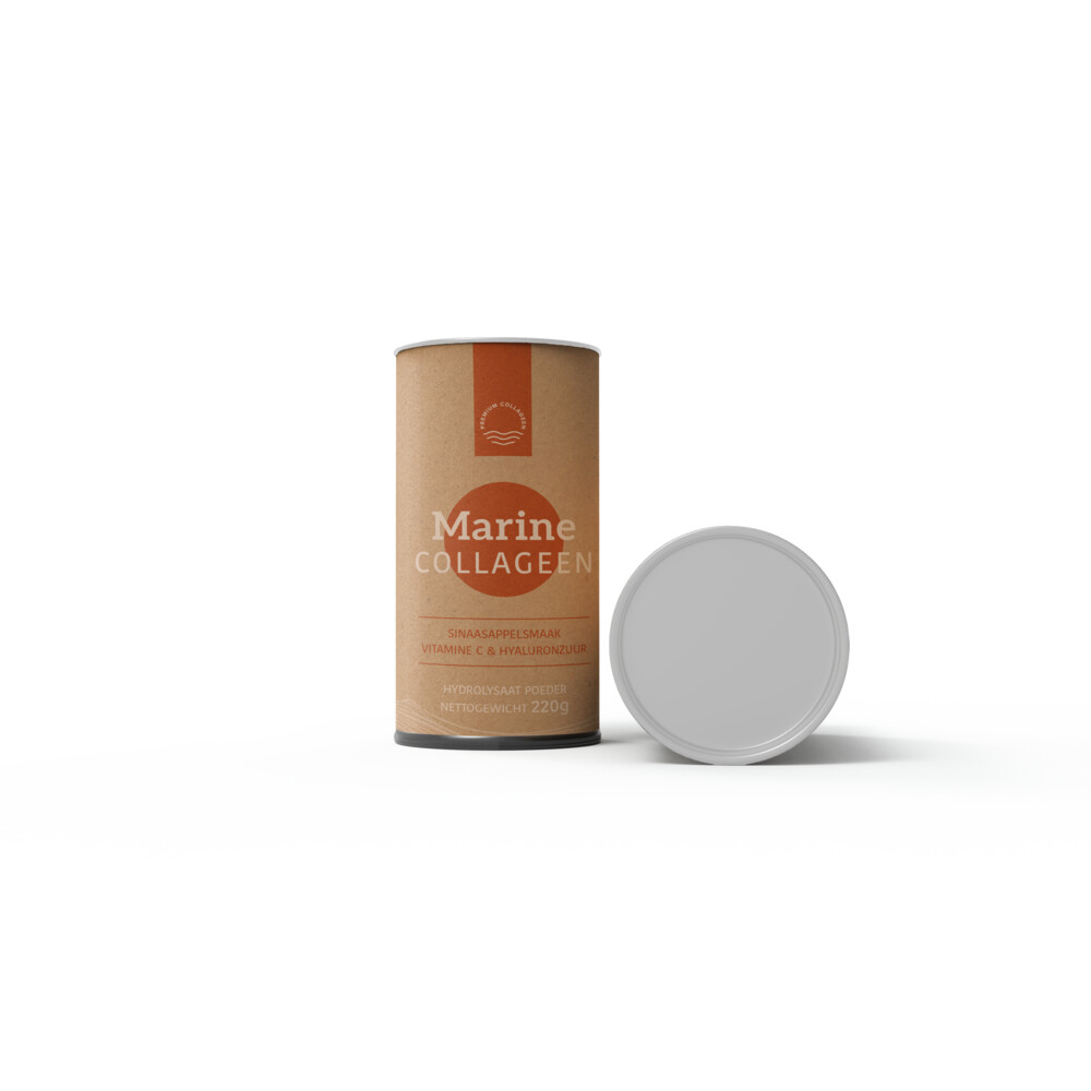 Premium Collageen Marine met Vitamine C en Hyaluronzuur Sinaasappelsmaak220 gr