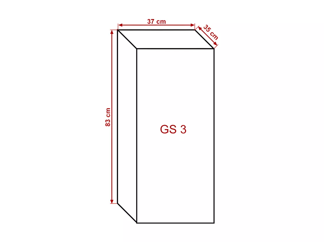 Meuble de salon blanc collection CEPTO, 1 porte, 2 étagères. Idéal pour un petit rangement dans le salon