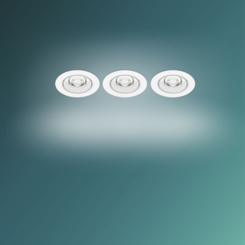 Philips Impala inbouw set 3x6w wit