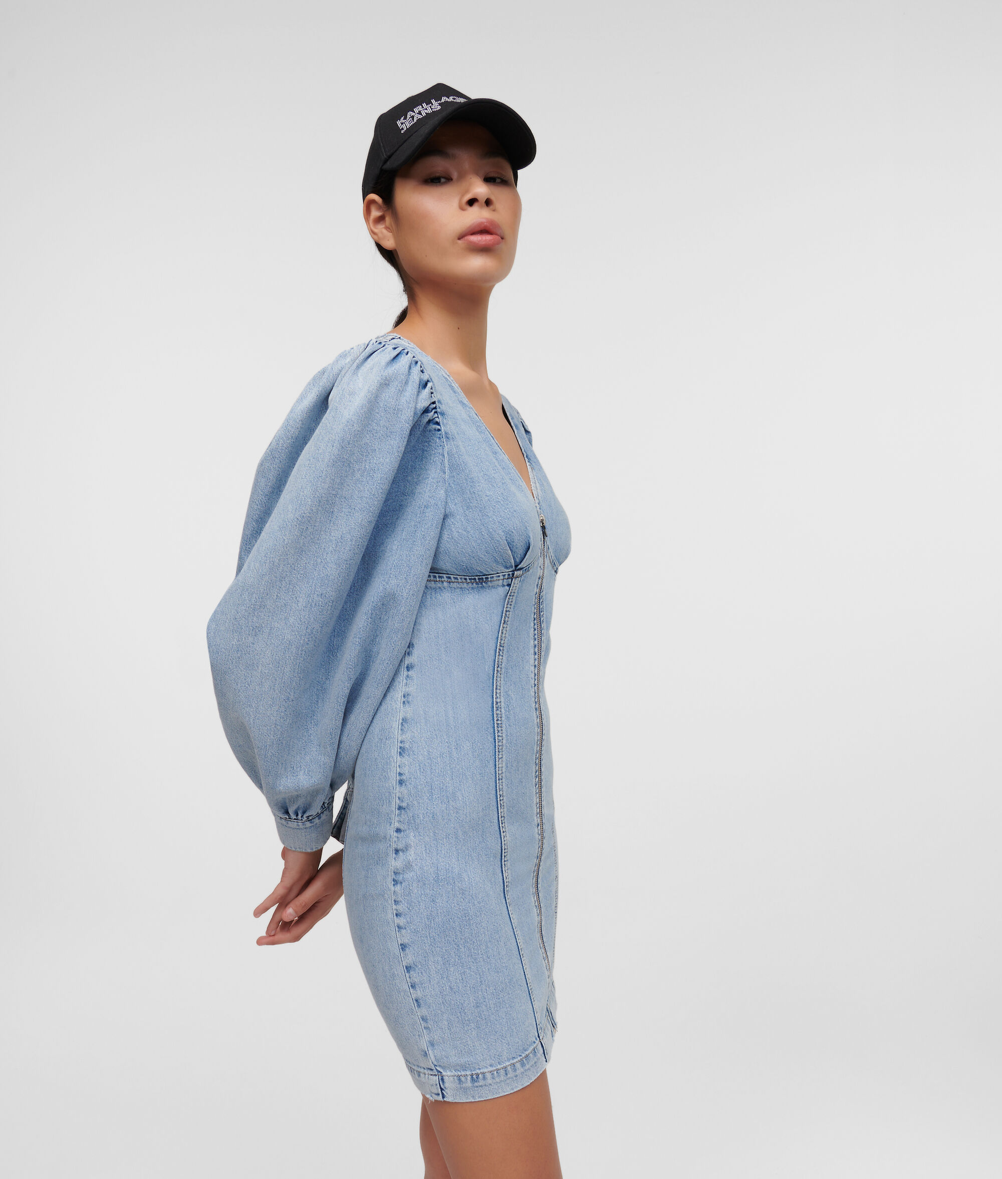 ROBE BUSTIER À MANCHES BOUFFANTES KLJ